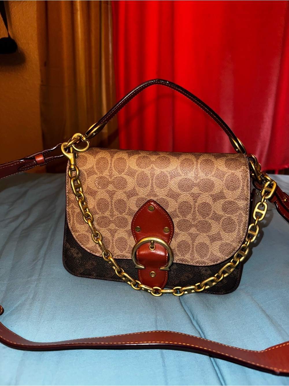 Coach Beat Shoulder Bag in Signature Canvas with Horse and Carriage Print